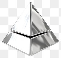 PNG Pyramid Chrome material silver pyramid shape.