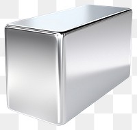 PNG Rectangle Chrome material silver shiny white background.