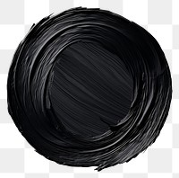 PNG Black flat paint brush stroke white background darkness circle.