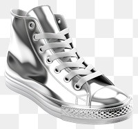 PNG Sneaker icon Chrome material footwear sneaker silver.