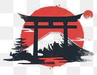 PNG  Japan architecture calligraphy silhouette