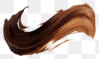 PNG Flat brown brush stroke white background abstract pattern.