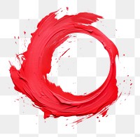 PNG Flat light red paint brushstroke in circle shape white background splattered abstract.