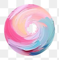 PNG Flat pastel paint brushstroke in round shape white background creativity dishware.