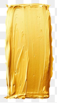 PNG Gold flat paint brush stroke white background textured crumpled.