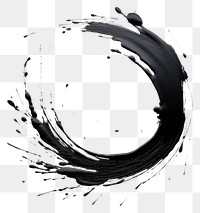 PNG Ink paint stroke circle white background splattered concentric