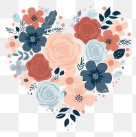 PNG The roses decorated in heart shape pattern creativity graphics. 