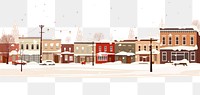 PNG  Snow town outdoors snowing. AI generated Image by rawpixel.