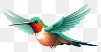 PNG  Hummingbird flying animal beak white background. AI generated Image by rawpixel.