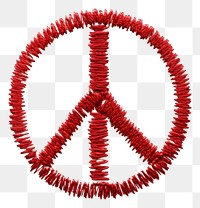 PNG A Peace sign in embroidery style pattern celebration accessories.