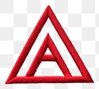 PNG Random Symbol in embroidery style textile symbol triangle.