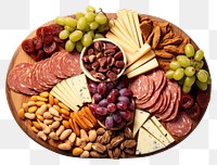 PNG Cheese meat platter grape. 