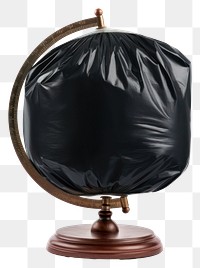 PNG Black plastic trash bag furniture lamp white background.