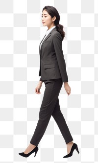 PNG  A japanese business woman footwear walking blazer.