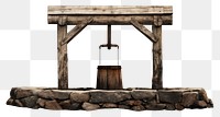 PNG  Rustic well architecture outdoors nature. AI generated Image by rawpixel.