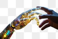 PNG Artificial intelligence hand jewelry finger.