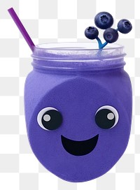 PNG Blueberry fruit food jar.
