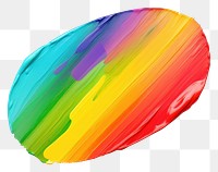 PNG Rainbow flat paint brush stroke palette white background creativity.