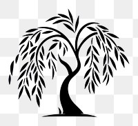 PNG Simple Minimalist Willow Tree Logo tree drawing sketch.