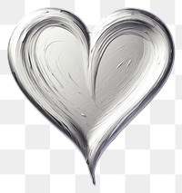PNG Silver flat paint brush stroke heart backgrounds drawing.