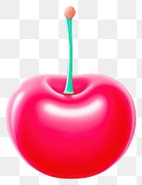 PNG  Surrealistic painting of Cherry cherry fruit plant.