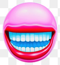 PNG  Surrealistic painting of bubblegum with teeth art happiness cheerful.