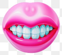 PNG  Bubblegum with teeth dentistry lipstick medicine.
