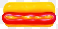 PNG  Surrealistic painting of Hot dog food simplicity inflatable.
