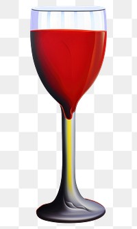 PNG Surrealistic painting of wine drink glass 