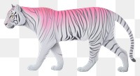 PNG  Surrealistic painting of tiger art animal mammal.