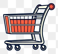 PNG Shopping cart line consumerism supermarket.