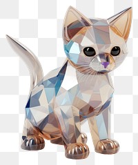 PNG Cute cat with less detail minimal figurine animal mammal.