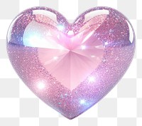 PNG Heart with glitter jewelry white background illuminated