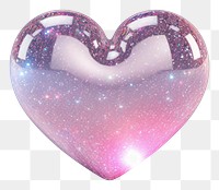 Heart with glitter white background illuminated accessories.