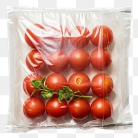 PNG  Plastic wrapping over food packaging vegetable tomato plant.