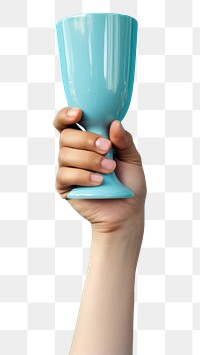 PNG  Trophy cup holding glass hand. AI generated Image by rawpixel.