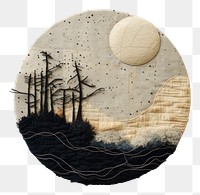PNG Minimal moon landscape art creativity painting.