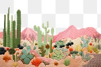 PNG Minimal cactus pattern textile plant