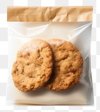 PNG  Cookie packaging paper bag mockup biscuit food white background.