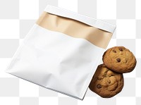 PNG  Cookie packaging paper bag mockup food confectionery studio shot.