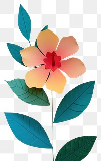 PNG Paper cutout of a tropical flower art plant petal.