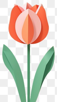PNG Paper cutout of a Tulip flower tulip plant art.