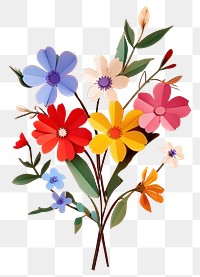 PNG Paper cutout of a flower bouquet art plant inflorescence