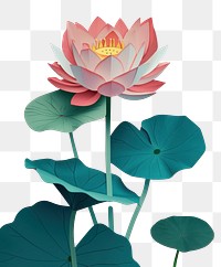 PNG Paper cutout of a lotus flower art plant lily.