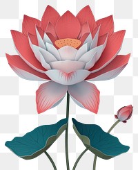 PNG Paper cutout of a lotus flower art painting petal.