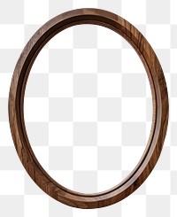 PNG Photo frame mockup wood oval 