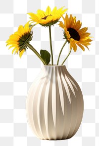 PNG Flower vase sunflower plant.