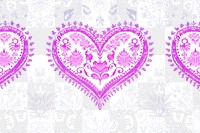 PNG Hearts pattern purple pink blue.