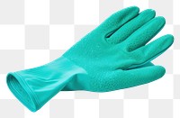 PNG  Glove using sponge turquoise cleaning clothing. AI generated Image by rawpixel.