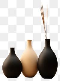 PNG Four of vase pottery decoration simplicity. AI generated Image by rawpixel.